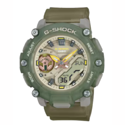 Casio G-Shock Women Peaceful Outdoor Colors Series GMA-S2200PE-3A Olive Green Resin Band Sports Watch